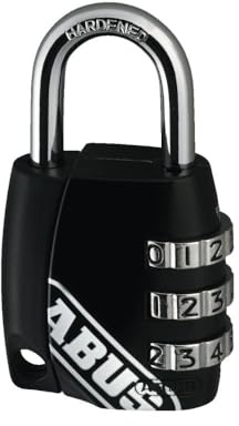 ABUS Zahlenschloss 155/30 - Vorhängeschloss mit Zinkdruckguss-Gehäuse - Kofferschloss / Spindschloss mit individuell einstellbarem Zahlencode - ABUS-Sicherheitslevel 3 - Schwarz
