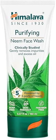 Himalaya Purifying Neem Face Wash With Neem & Turmeric for Oily Skin,5.07oz
