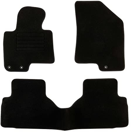 DBS - Tapis de Sol Voiture - sur Mesure - Adapté à Votre KIA SPORTAGE (01/2010-01/2016) Antidérapant : Clips de Fixation et Autogrip - 3 pièces : Protection du Pont arrière - Moquette