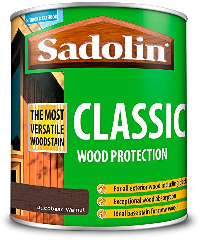 Sadolin Classic Wood Stain Base Coat 1L Jacobean Walnut