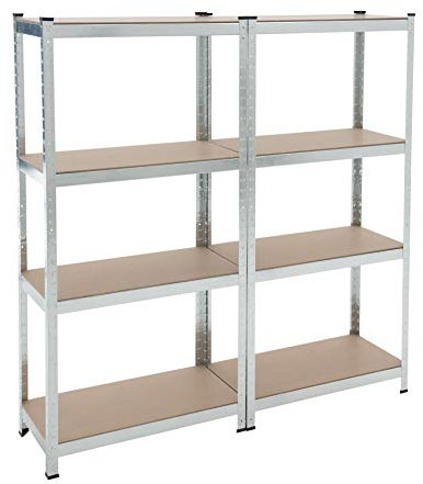 Lagerregal Steckregal Schwerlastregal Kellerregal Regal verzinkt Werkstattregal Werkbank Regal Verzinkt 160x160x40cm | 640kg