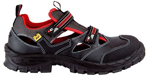 Cofra 13050-000 - Calzature di sicurezza estive, tipo sandalo, modello Guttorm S1 P Asgard, certificazione BGR191, colore: nero, nero, 13050-000
