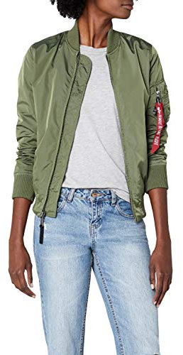 Alpha Industries Damen Ma-1 TT Bomberjacke, Grün (Sage-Green 01), Large