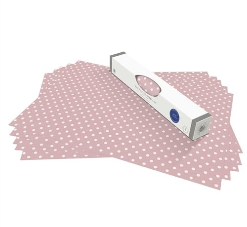 The Master Herbalist UNSCENTED & WIPE CLEAN Drawer Liners in a PINK POLKA DOT Design - Perfect for Kitchen Drawers, Shelves, Cupboards & Cabinets