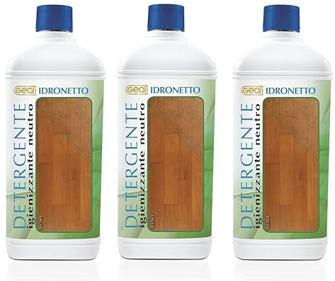Detergente neutro pulizia frequente di legno trattato verniciato 3X1L Geal IDRONETTO Prezzo Offerta