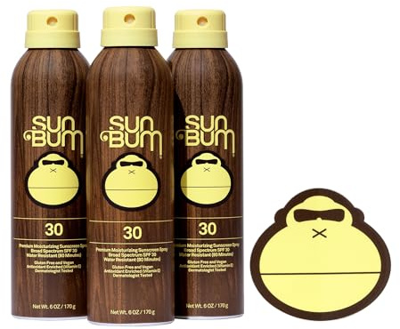 Sun Bum Original Moisturizing Sunscreen Spray SPF 30, 6 oz (3 pack)