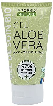 Gel d'Aloe Vera BIO - 97% de jus d'Aloé frais - 100 ML - Tous types de peaux - Certifié Biologique - 100% naturel - Sans colorant, sans parabens - Fabriquée en france - Propos Nature