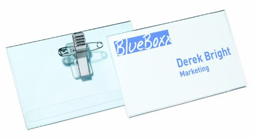 Durable Namensschild Economy mit Kombiklemme 54 x 90 mm 50 Stück, 814519