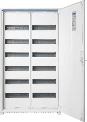 Hager Serie FWB – Box Verteilung Oberfläche 2 Abschnitt 6 Reihen 144 Module ausgestattet, White