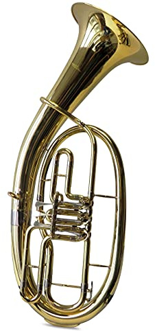SYMPHONIE WESTERWALD® Tenorhorn/Tenor Horn Gold/Silber, Minibalgelenk, inkl. Luxus-Hartschalenkoffer, Neu