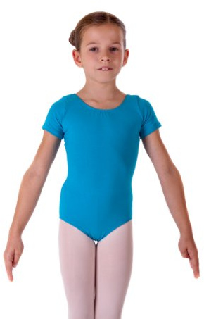 Roch Valley Prim Kurzärmeliges Ballett Trikot aus Baumwolle (Black, 1b (Alter 7-8))