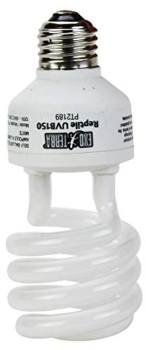 Exo Terra Reptile UVB 150, Wüstenterrarien Lampe, Kompakte UVB Lampe für in der Wüste lebende Reptilien, 13W, Fassung E27