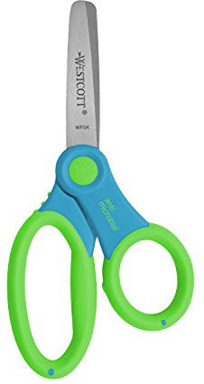Westcott Soft Handle Kids Scissors, Assorted Colors, 5-Inch Blunt, (14596)