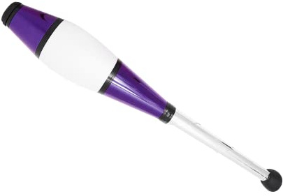 Zeekio - Pegasus Juggling Club - Premium Quality - for Beginners & Advanced - Multi-Piece Durable Design - Scuff Resistant - Rubber Knob & Cap - 20.5โL - Single Club - Purple