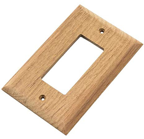 Whitecap Teak Ground Fault Outlet Cover Receptacle Plate