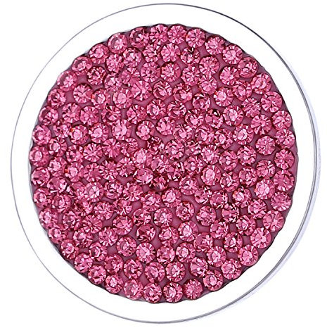 Morella Damen Coin 33 mm Zirkoniasteine rosa