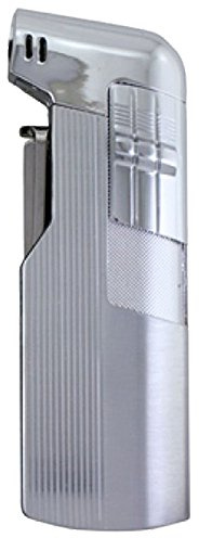 Bulentini Turbo MISISIPI - Accendino a pipa in metallo con posate per pipa (argento)