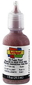 I Love To Create Scribbles 3D Fabric Paint 1oz-Glittering - Ruby