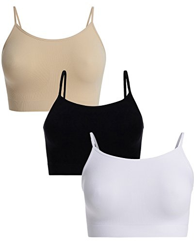 UnsichtBra BH-set med 3 för kvinnor, bygellös, sömlös, magtopp, bralette, komfortbh, sport-bh för kvinnor, väst, topp