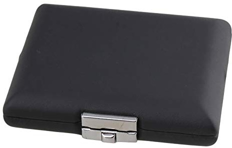 Yibuy PU Leather Bassoon Reed Case Holder for Reeds Black Solid Wood 90x75x20mm Pack of 3