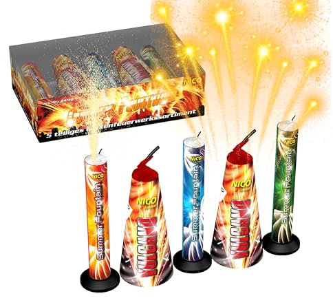 Happy Sparks® Summer Fountains - 5-teiliges Gartenfeuerwerkssortiment
