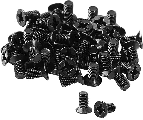 sourcing map 50Pcs M3 Laptop Notebook Computer Screws Kit, Phillips Flat Head SSD hard drive screws, Electronic Repair Replacement Screw for Laptop Hard Drive