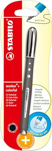 STABILO - Tintenroller - worker+ colorful - medium - Einzelstift - schwarz