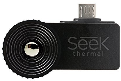Seek Thermal Compact XR - Preiswerte Wärmebildkamera mit Erweiterter Sichtweite, Micro-USB Anschluss und Wasserdichtem Schutzgehäuse Kompatibel mit Android Smartphones - Schwarz