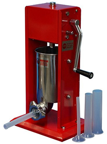 BushWear Deluxe Upright Sausage Stuffer – Heavy-Duty Meat Filling Tool with 3 Stuffing Tubes | Easy-to-Use, Large Capacity Manual Sausage Maker