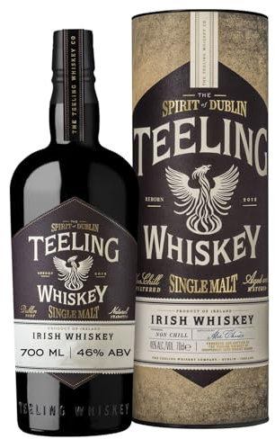 Teeling Single Malt Irish Whiskey with Gift Box, 46% ABV, 70cl / 700ml, Aged and Finished in Five Different Cask Types