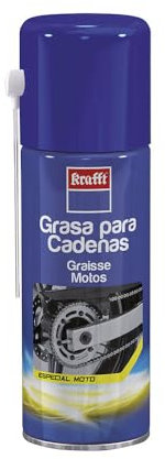 Krafft Grasa Cadena Moto y Lubricante Cadena Bicicleta, Grasa en Spray 400 ml