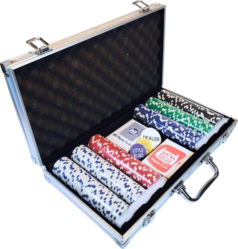 Fat Cat 11.5 Gram Texas Hold 'em Claytec Poker Chip Set with Aluminum Case