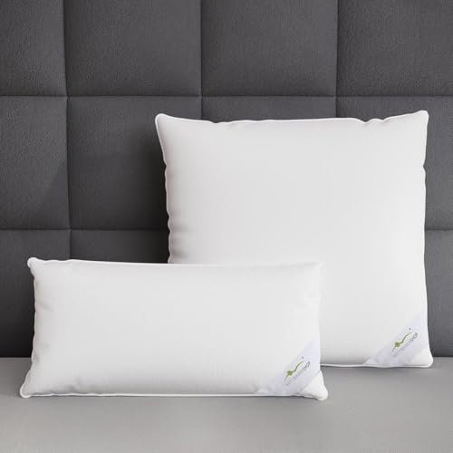 G BETTWARENSHOP 3-Kammer-Kopfkissen - stützendes Federn- und Daunenkissen, Made in Germany, Bezug 100% Baumwolle, für Allergiker geeignet, bei 60°C waschbar
