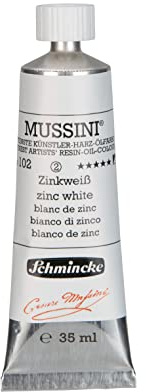 Schmincke Mussini Oils Zinc White 35ml Tube Series 2