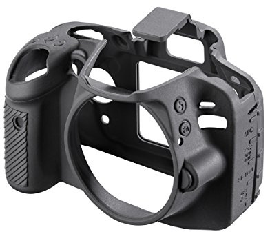 Walimex pro easyCover für Nikon D3300/3400 – angenehm griffige Silikon-Schutzhülle, Kamera-Abdeckung - passgenau, uneingeschränkte Bedienbarkeit