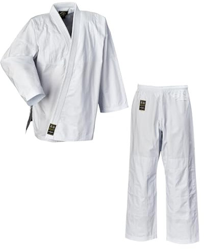 Ju-Sports SV Premium Ju-Jutsu Anzug Ronin Weiß 170 I Superleichter Jujutsu Anzug für Erwachsene I BJJ Gi Herren mit eingesticktem Kanji-Zeichen I 100% Baumwolle