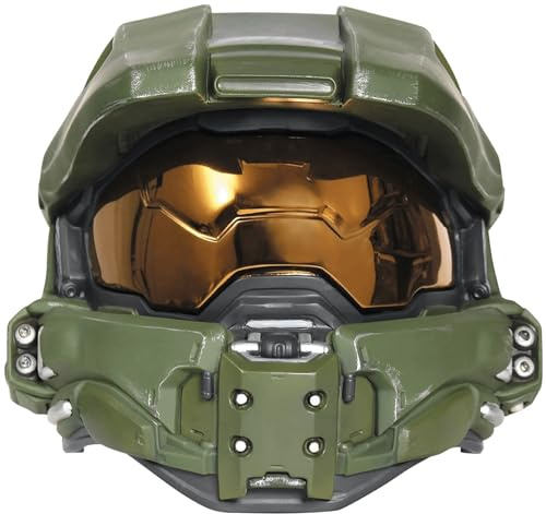 Disguise Halo Master Chief Light-Up Deluxe Boys Helmet, Officially Licensed Halloween Costume Accessory