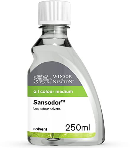 Winsor & Newton 3039757 Sansodor geruchsarme Lösungsmittel, für Ölfarben und Alkydfarben, 250ml Flasche, Transparent