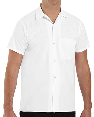 Chef Designs Mens Button-front Cook Shirt, White, 3X-Large US