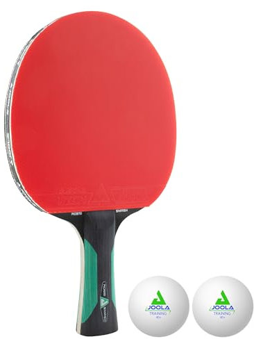 JOOLA 53135 Tischtennis-Set ROSSKOPF SMASH Tischtennisschläger Inklusive 2 Tischtennisbälle Mit ITTF Zulassung, 1,8 MM Schwamm ,(1er Pack)