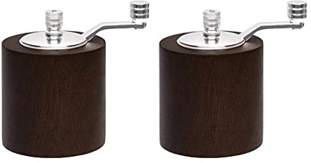 Olympia Dark Wood Salt and Pepper Mill Grinder Set Kitchen Spice Shaker
