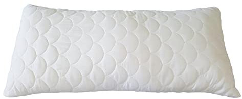 Kissen Steppkissen Kopfkissen Mikrofaser 40x80cm Füllung Faserbällchen Weiß 500g mit Reißverschluss um die Füllung zu Variieren Nachhaltiges Produkt die Füllung wurde aus 100% Recycling hergestellt