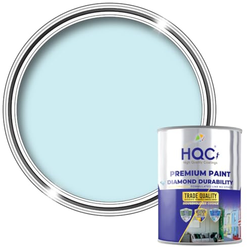 HQC Fence and Garden Paint | Furniture, Shed, Wood Outdoor Paint | Garden Fence | Quick-Drying | 1L Light Blue