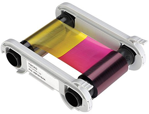 Evolis R6F003AAA 6 Panel Color Ribbon, Ymcko-K, 200 Prints/Roll