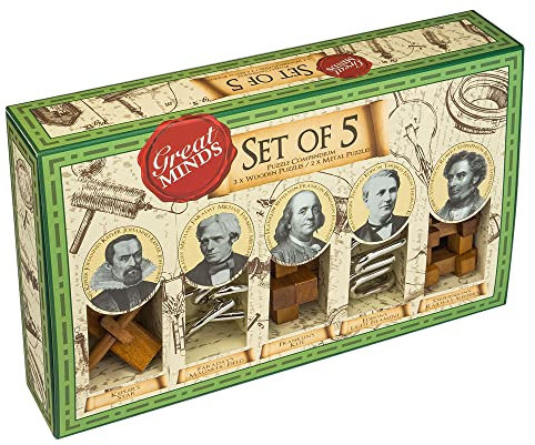 PROFESSOR PUZZL Great Minds Set of 5 Puzzles (Men)