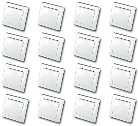 DELPHI 16er Set Wechsel-Schalter weiß 250V~/ 10A