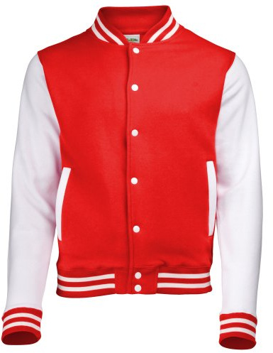 AWDis JH043MOXN / BURM, Men's Jacket, Multicolored (Fire Red/White), Medium