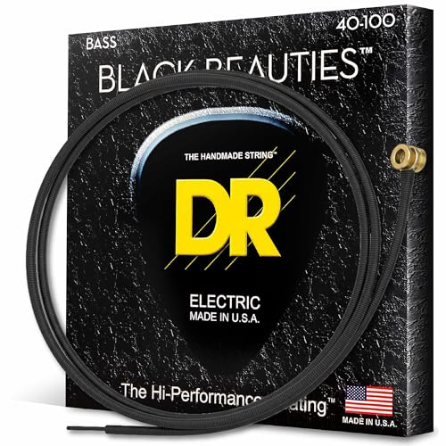 DR Strings BEAUTIES 40-100 Jeu de Cordes pour Guitare Basse Noir