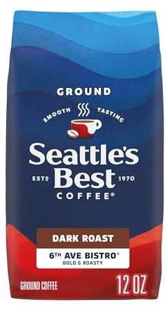 Seattles Best Coffee 6th Avenue Bistro Dark Roast Ground Coffee 340g Bag