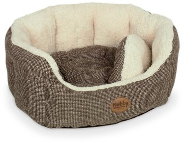 Nobby Komfortbett oval Alba, braun, 45 x 40 x 19 cm